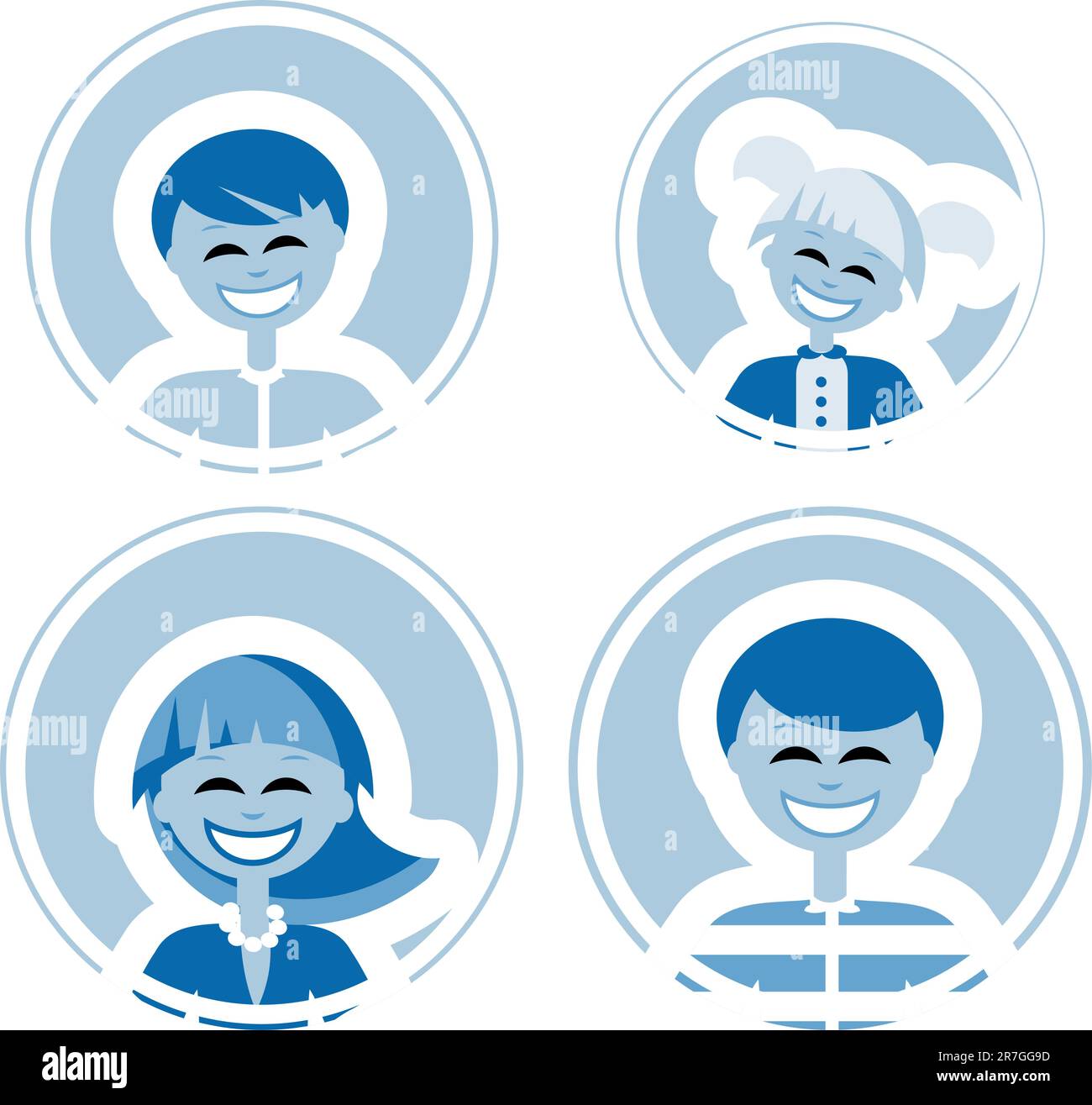 Attractive happy family mother son Stock Vector Images - Alamy