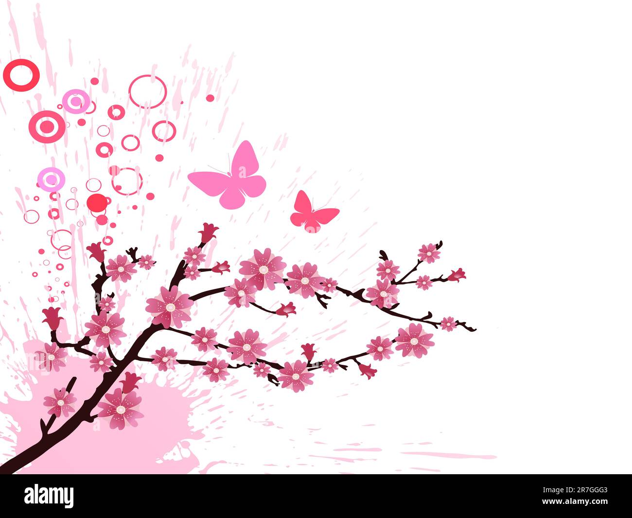vector 10 eps illustration of a branch with cherry blossom Stock Vector ...