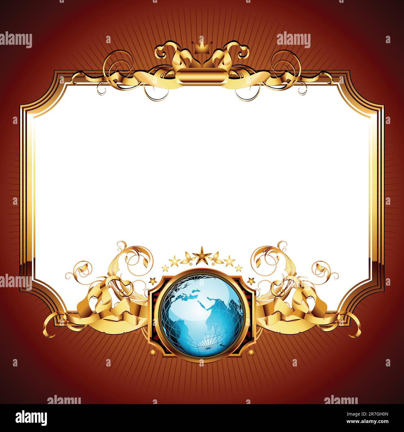 ornate frame,  this illustration may be useful as designer work Stock Vector