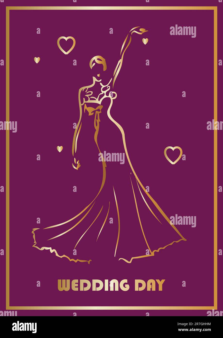 wedding greeting card template vector Stock Vector Image & Art - Alamy