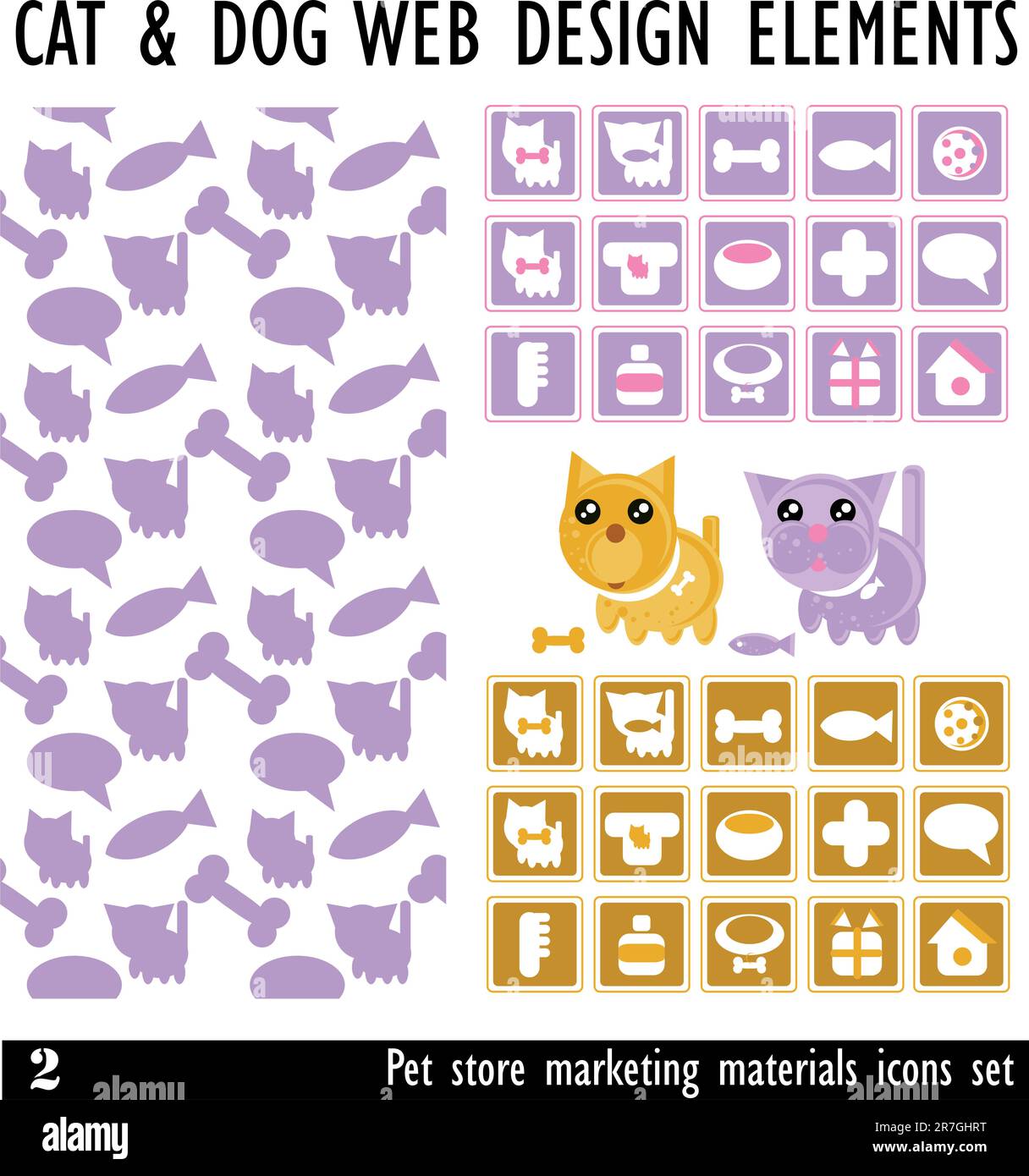 Designs of Pets and Other Related Items - Vector. Pet Store marketing ...