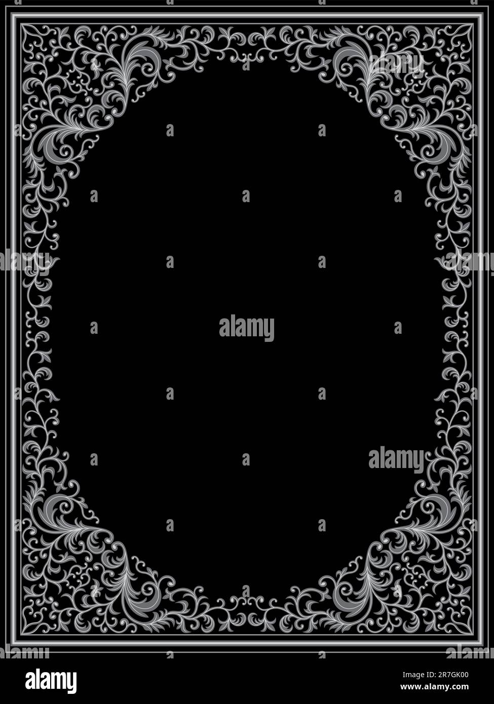 Vintage floral frame. Vector illustration Stock Vector Image & Art - Alamy