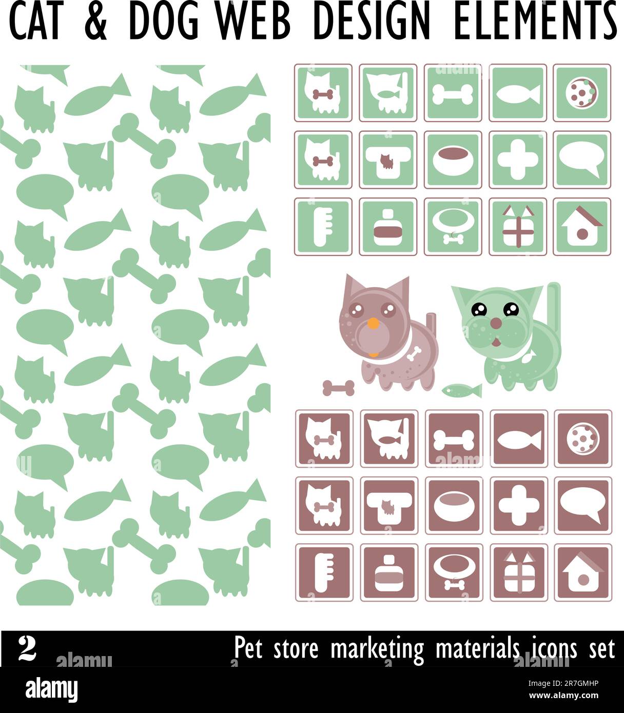 Designs of Pets and Other Related Items Vector. Pet Store marketing