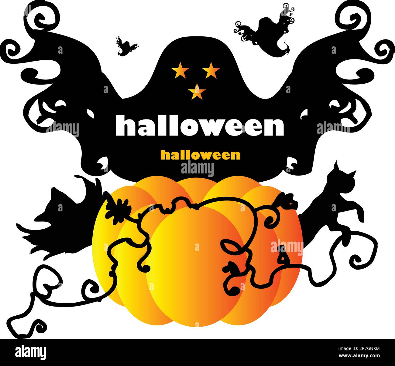 vector halloween illustration Stock Vector Image & Art - Alamy