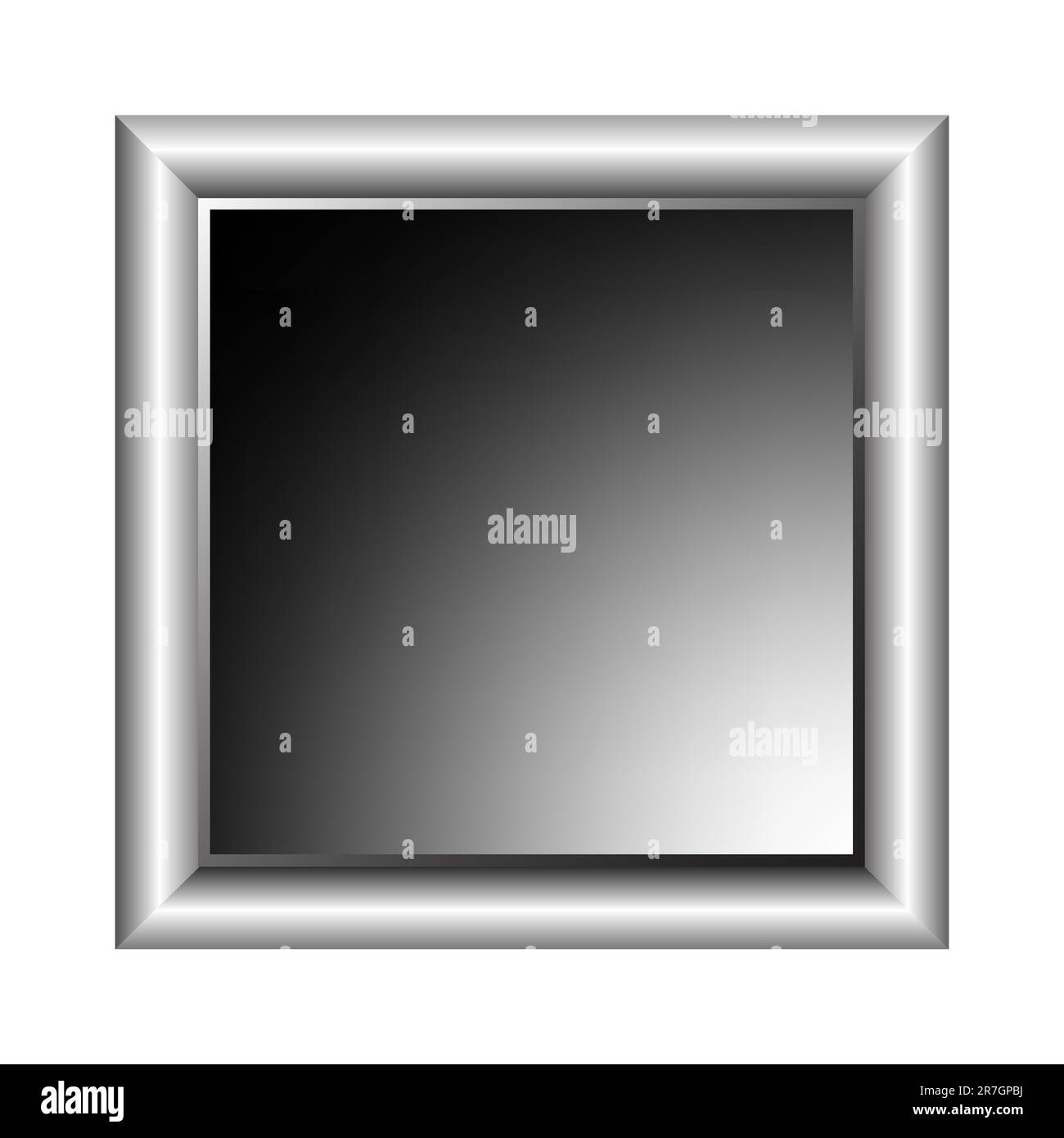 aluminum photo frame, vector art illustration; more photo frames in my gallery Stock Vector