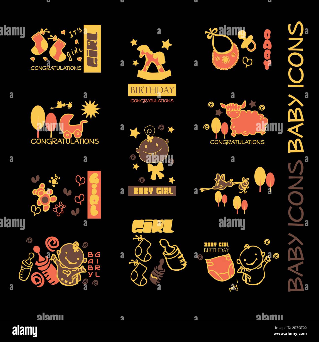 Baby & Kids hand drawn Stock Vector Image & Art - Alamy