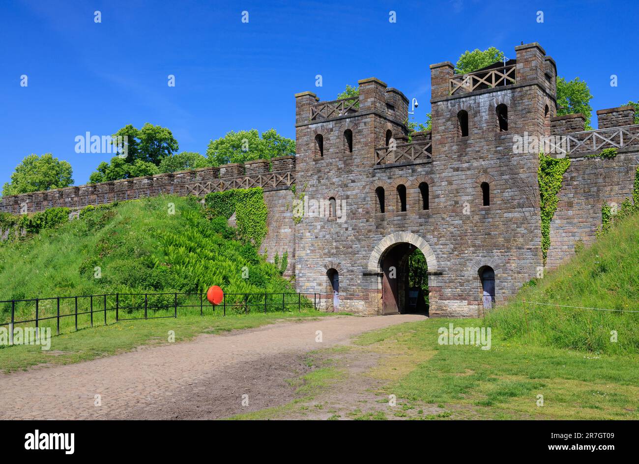 Cardiff Castle North Gate, Cardiff, South Wales, UK Stock Photo