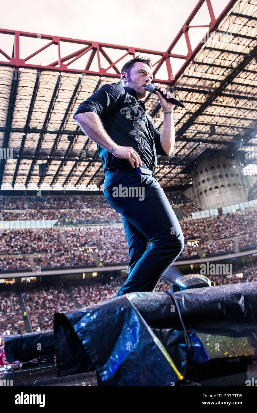 Milan, Italy. 15th June, 2023. The Italian singer-songwriter TIZIANO FERRO  performs live on stage at Stadio S. Siro during the TZN 2023 Tour.  Credit: Rodolfo Sassano/Alamy Live News Stock Photo - Alamy