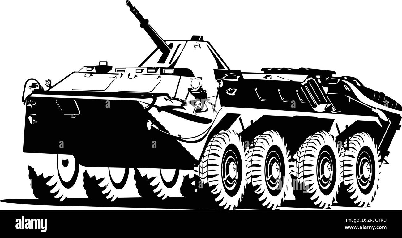 Vector .eps 8 illustration of armored troop-carrier Stock Vector Image ...