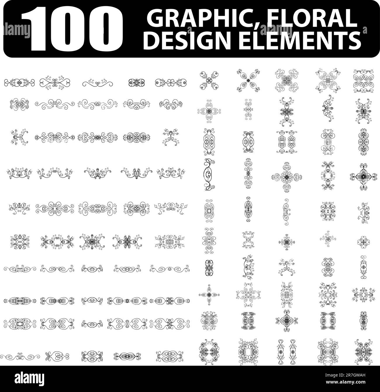 100 Graphic Floral Tattoo Design Elements Books Cards Decor Ornament 100-graphic-floral-tattoo-design-elements-books-cards-decor-ornament