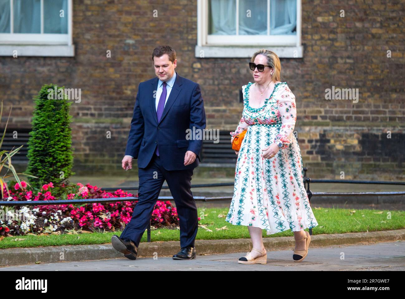 London England UK 15th June 2023 Immigration Minister ROBERT   London England Uk 15th June 2023 Immigration Minister Robert Jenrick And Wife Michal Berkner Are Seen Arriving At 10 Downing Street Ahead Of Drinks Reception Hosted By Rishi Sunak Credit Image Tayfun Salcizuma Press Wire Editorial Usage Only! Not For Commercial Usage! 2R7GWE7 