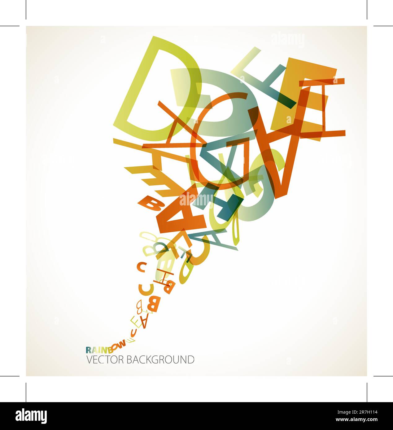Abstract retro background with colorful letters Stock Vector Image ...