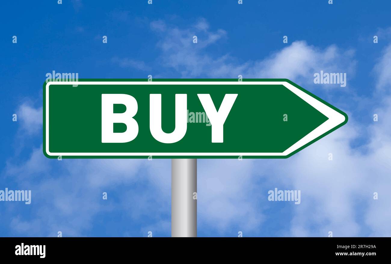 Buy Sign Blue Buy road sign hi-res stock photography and images - Alamy