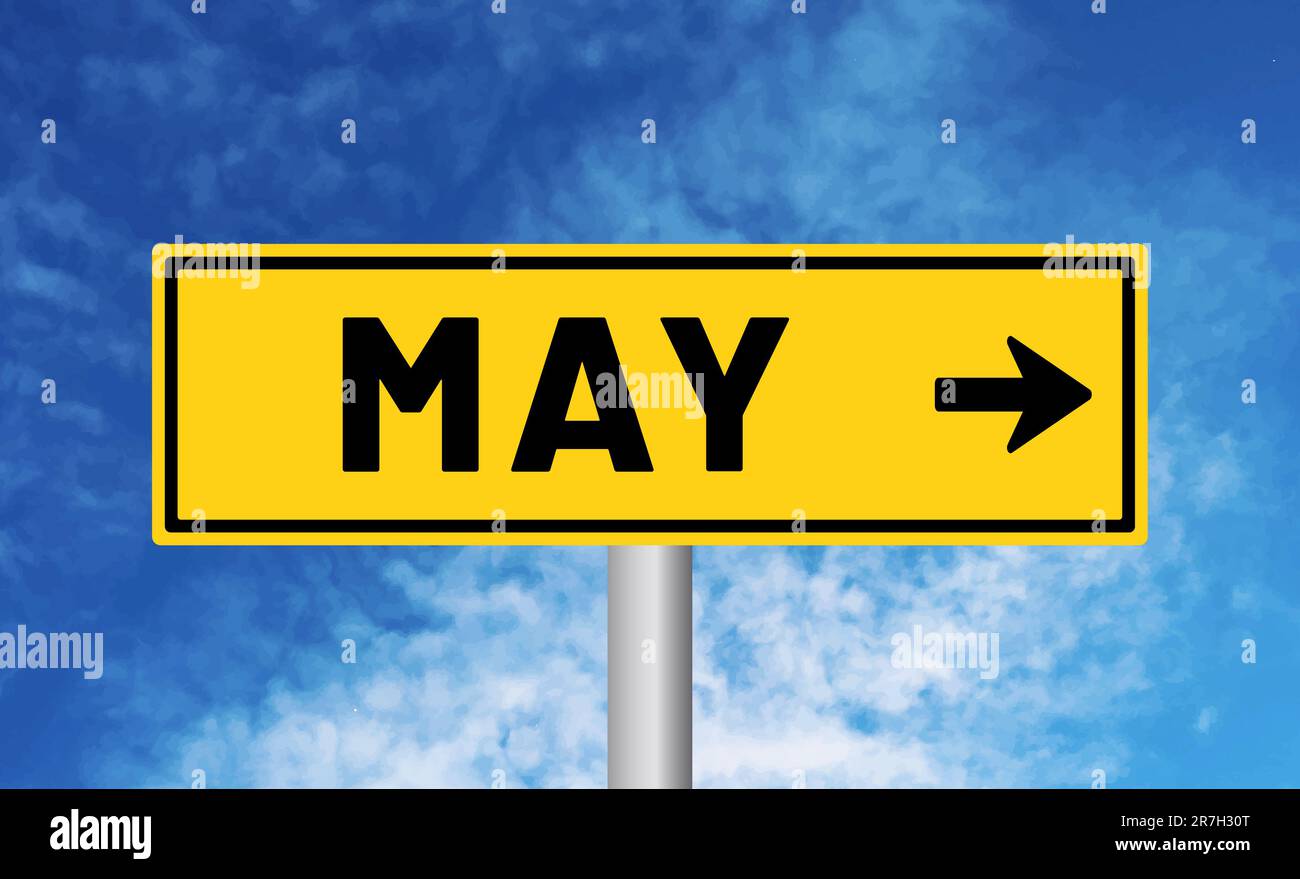 May Weather Sign May road hi-res stock photography and images - Alamy