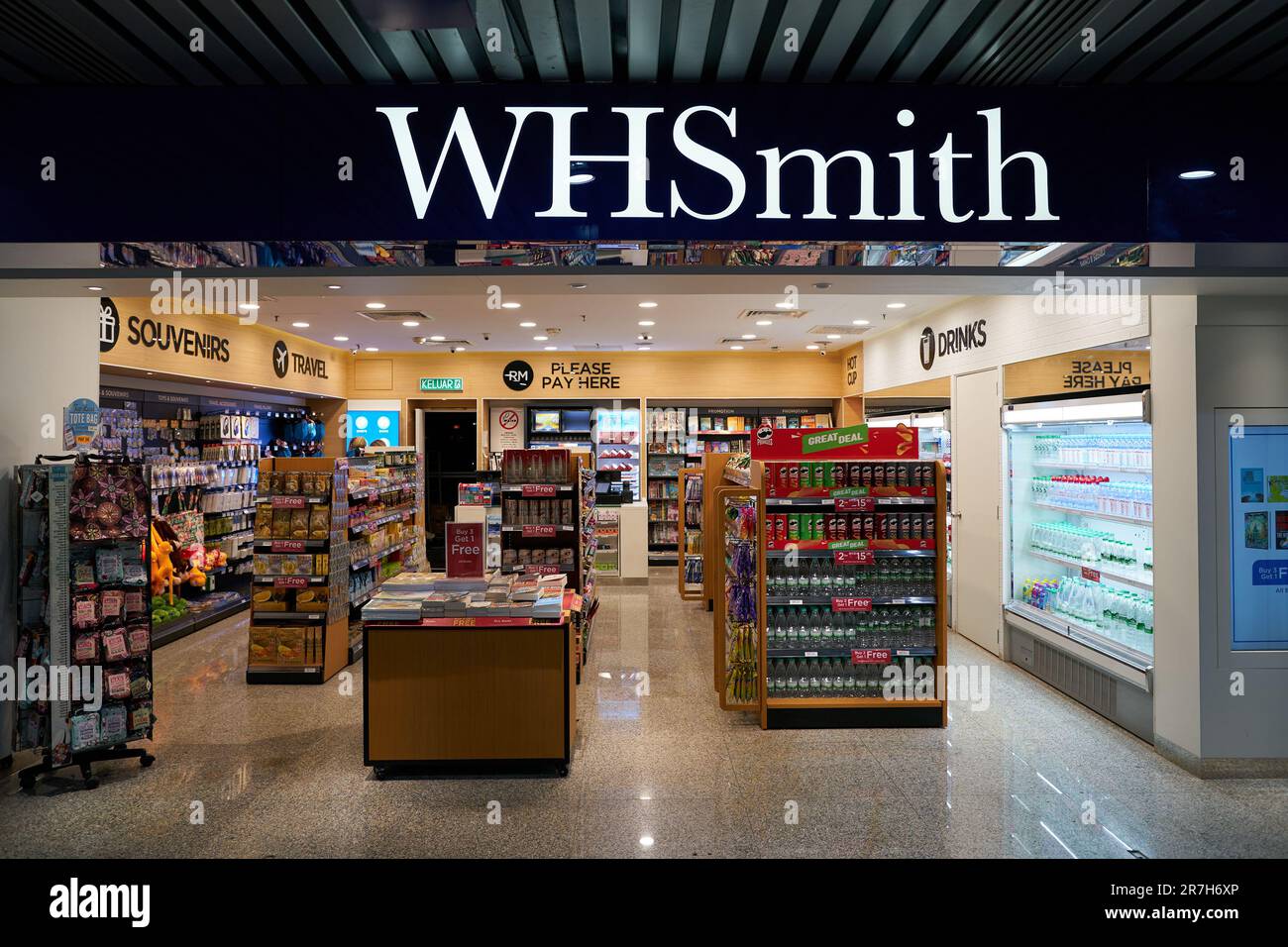 KUALA LUMPUR, MALAYSIA CIRCA MARCH, 2023 WHSmith store at Kuala