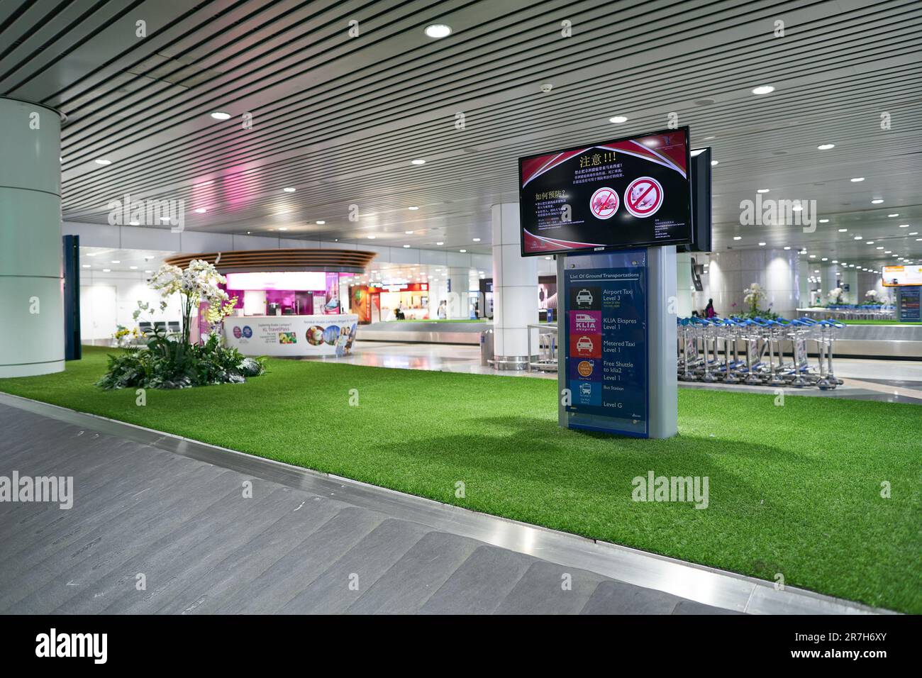 KUALA LUMPUR, MALAYSIA CIRCA MARCH, 2023 baggage reclaim area in