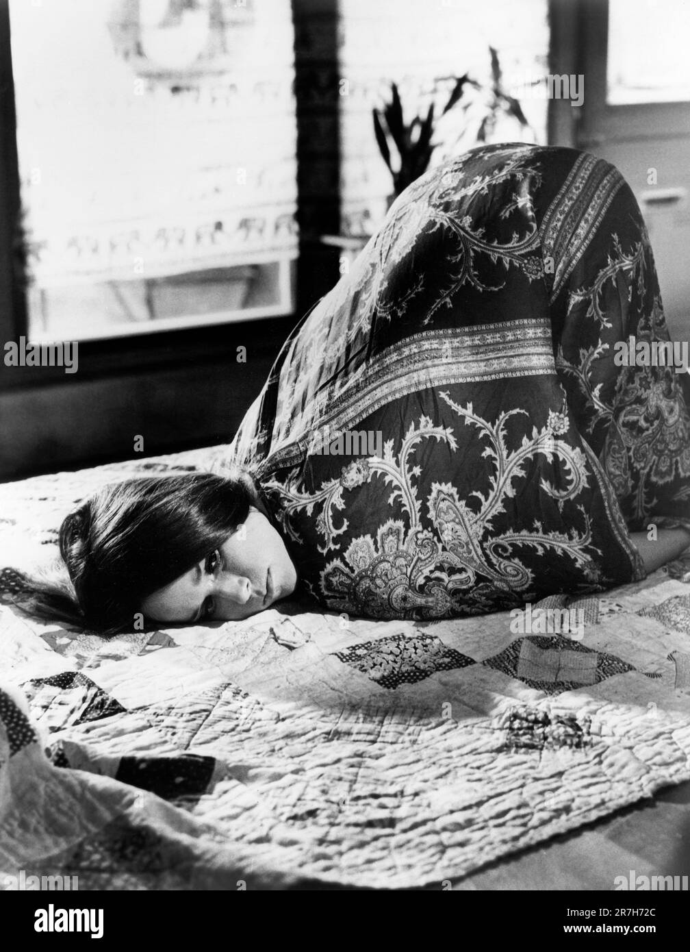 Barbara Hershey, on-set of the Film, 'The Baby Maker', National General Pictures, 1970 Stock Photo