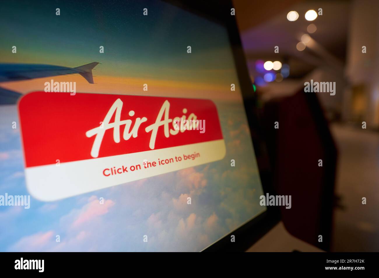 Airasia Ride Point Signboard KUALA LUMPUR, MALAYSIA - CIRCA MARCH, 2023: AirAsia sign as seen on ...