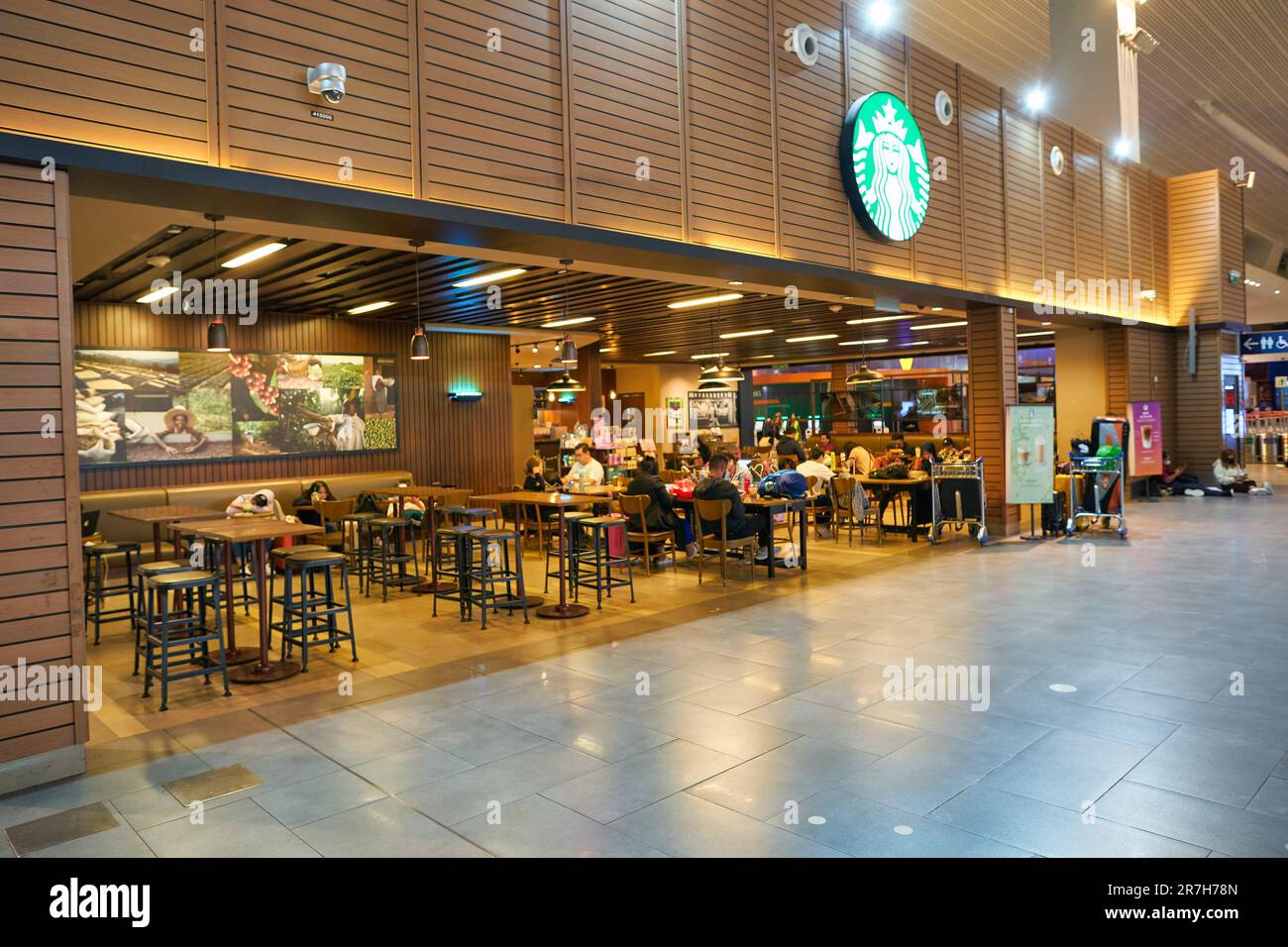 KUALA LUMPUR, MALAYSIA CIRCA MARCH, 2023 Starbucks Coffee at KLIA2
