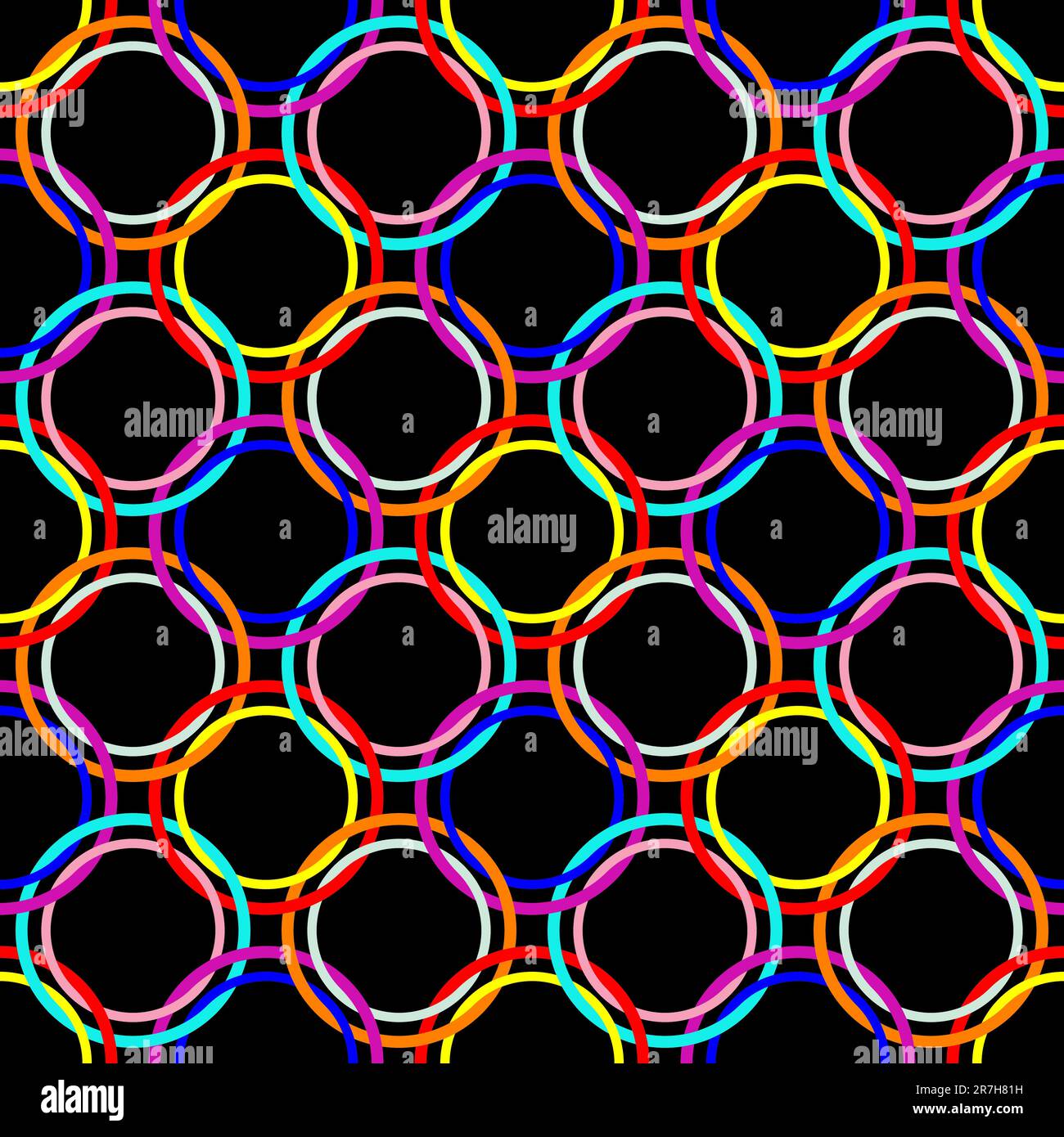 circles seamless mesh, abstract pattern; vector art illustration Stock ...
