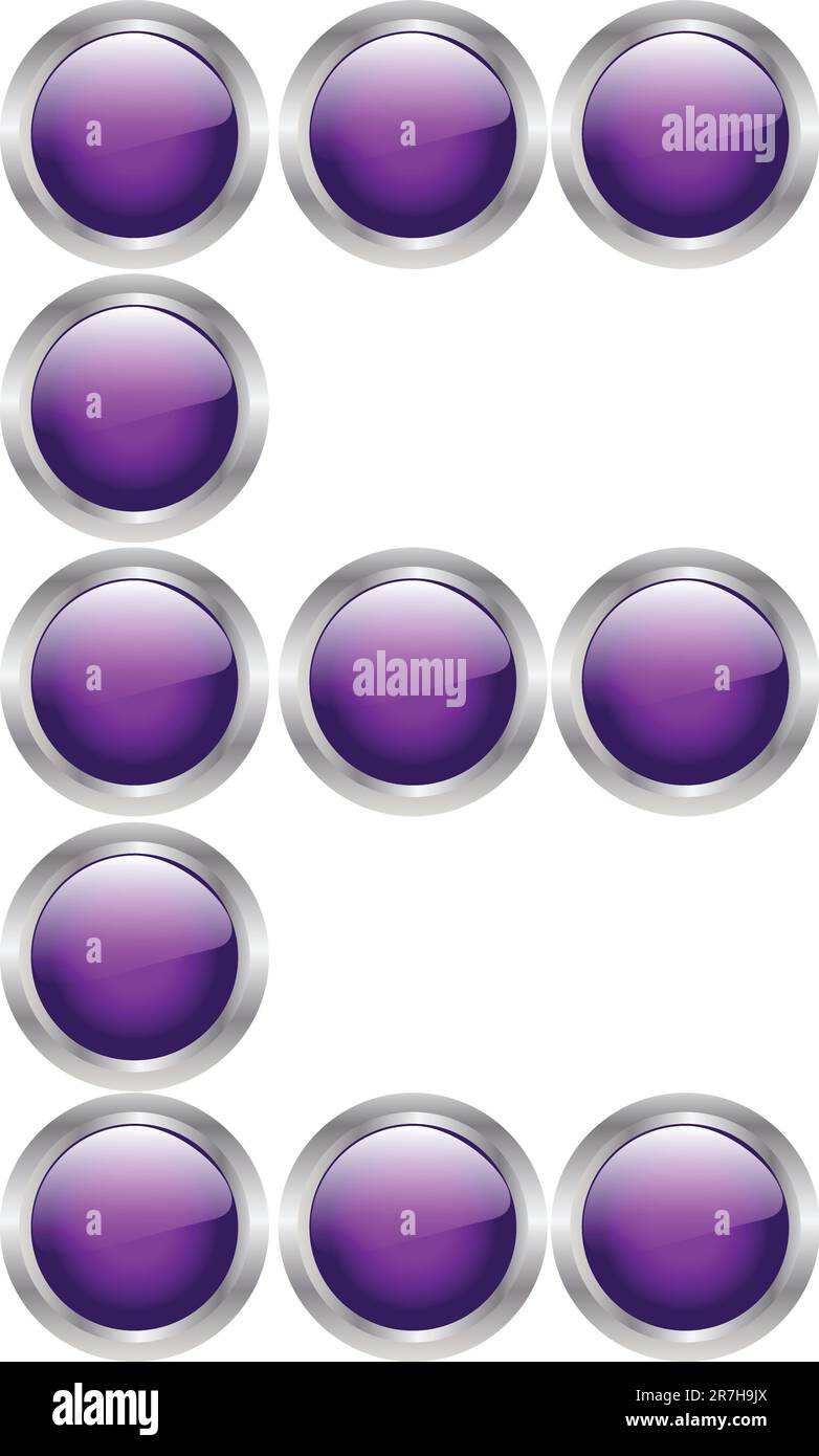letter in button - vector Stock Vector Image & Art - Alamy