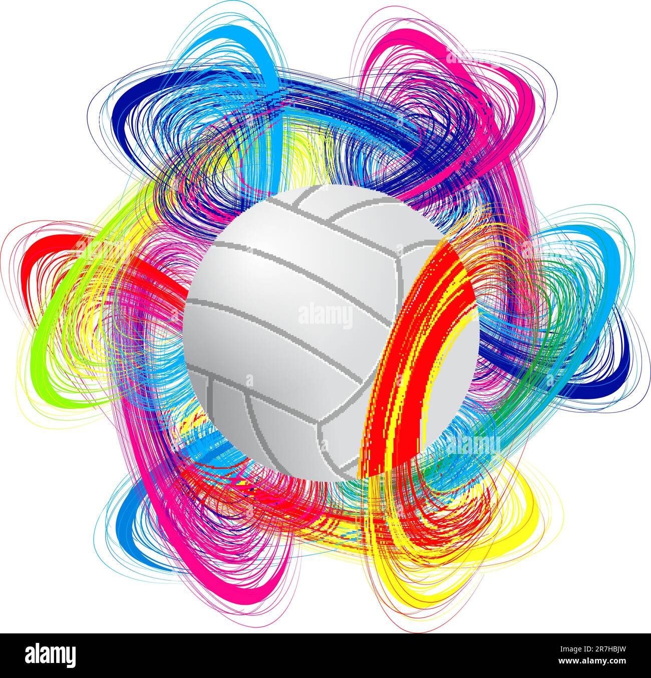 Color Splash Volleyball Ribbons