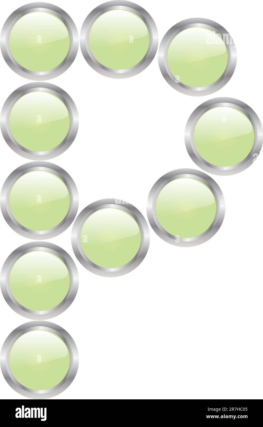 letter in button - vector Stock Vector Image & Art - Alamy