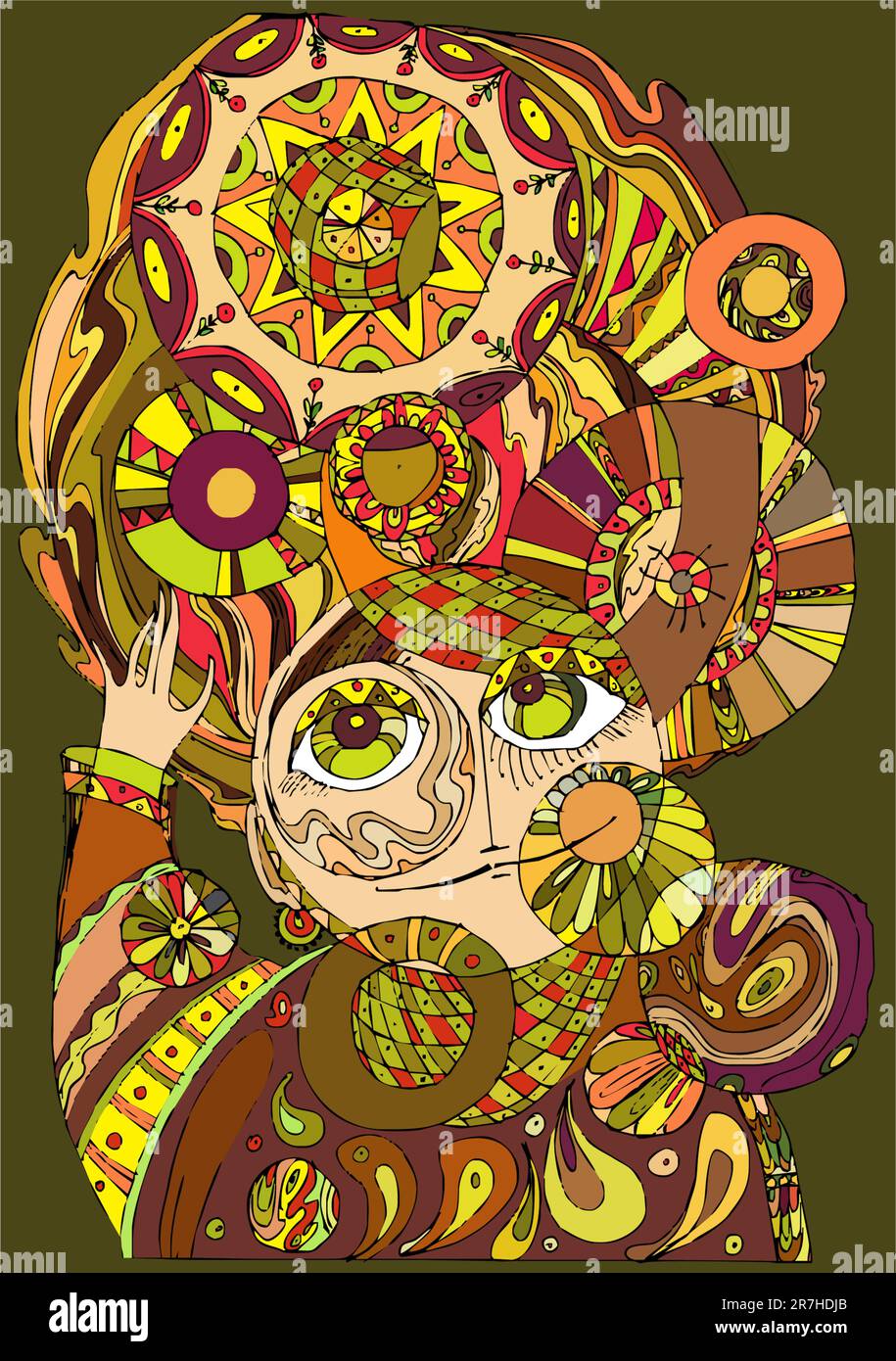 Fairy girl with flowers clipart Stock Vector Images Alamy