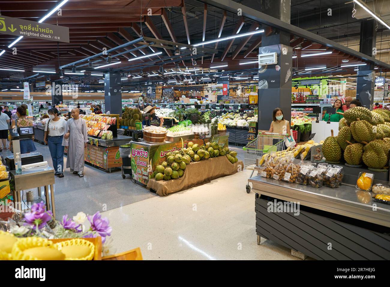 BANGKOK THAILAND CIRCA APRIL 2023 Interior Shot Of Big C bangkok-thailand-circa-april-2023-interior-shot-of-big-c