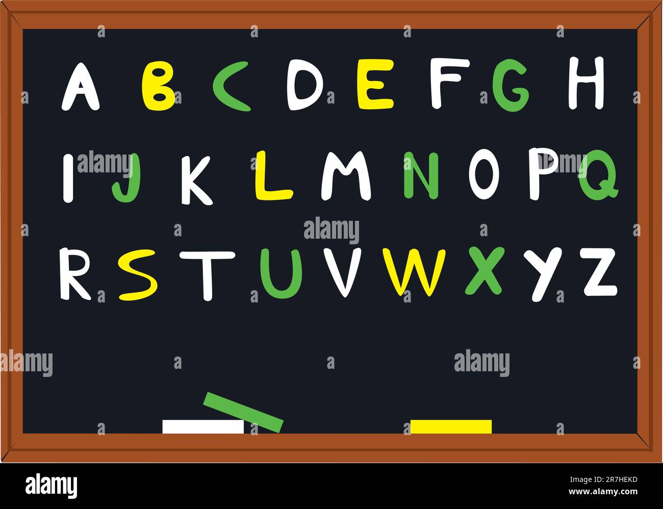 vector-illustration-of-blackboard-with-alphabet-letters-on-it-stock