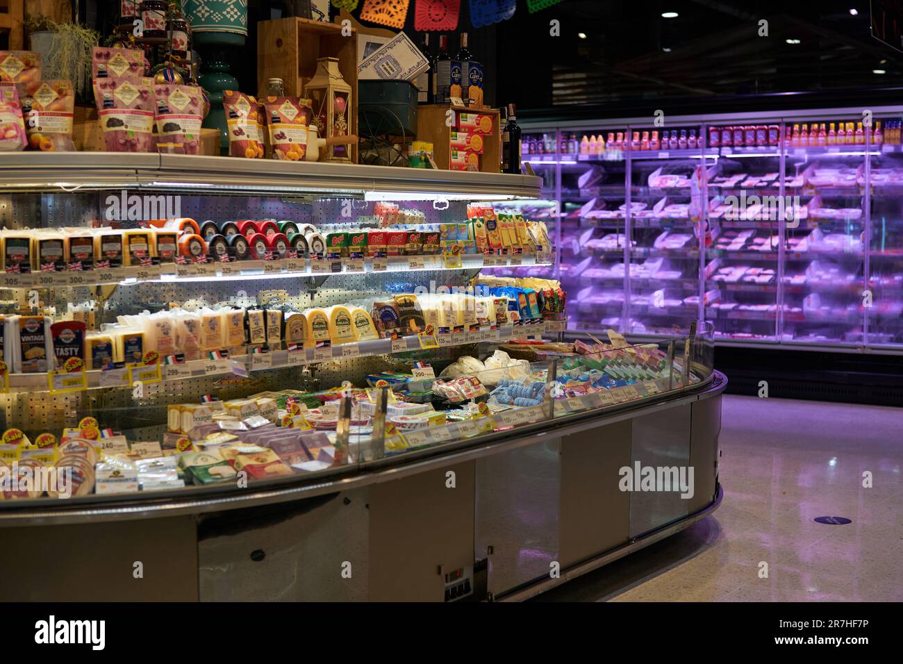 Bangkok Thailand Circa April 2023 Various Cheeses On Display At Bangkok Thailand Circa April 2023 Various Cheeses On Display At