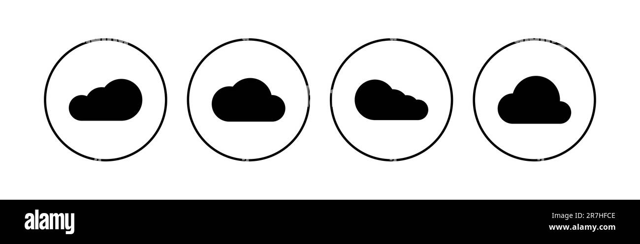Cloud icon set. cloud vector icon Stock Vector