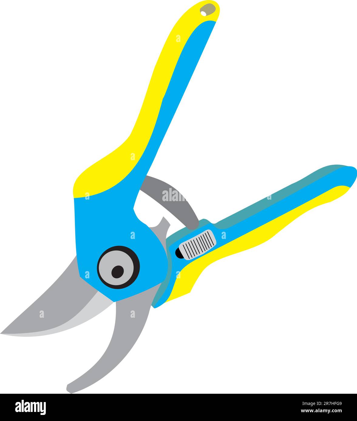 Garden scissors. The big scissors. Sharp scissors Stock Vector Image