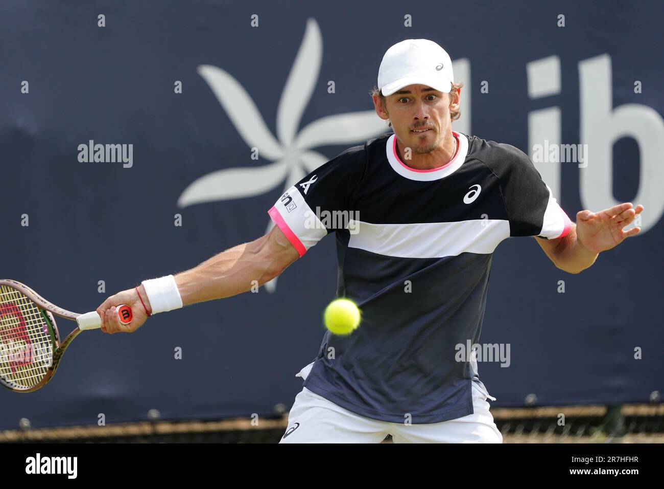 Alex de Minaur (AUS) in action in the second round during Libema Open Grass Court Championships on June 15, 2023 in Rosmalen, Netherlands Credit SCS/Soenar Chamid/AFLO/Alamy Live News Stock Photo