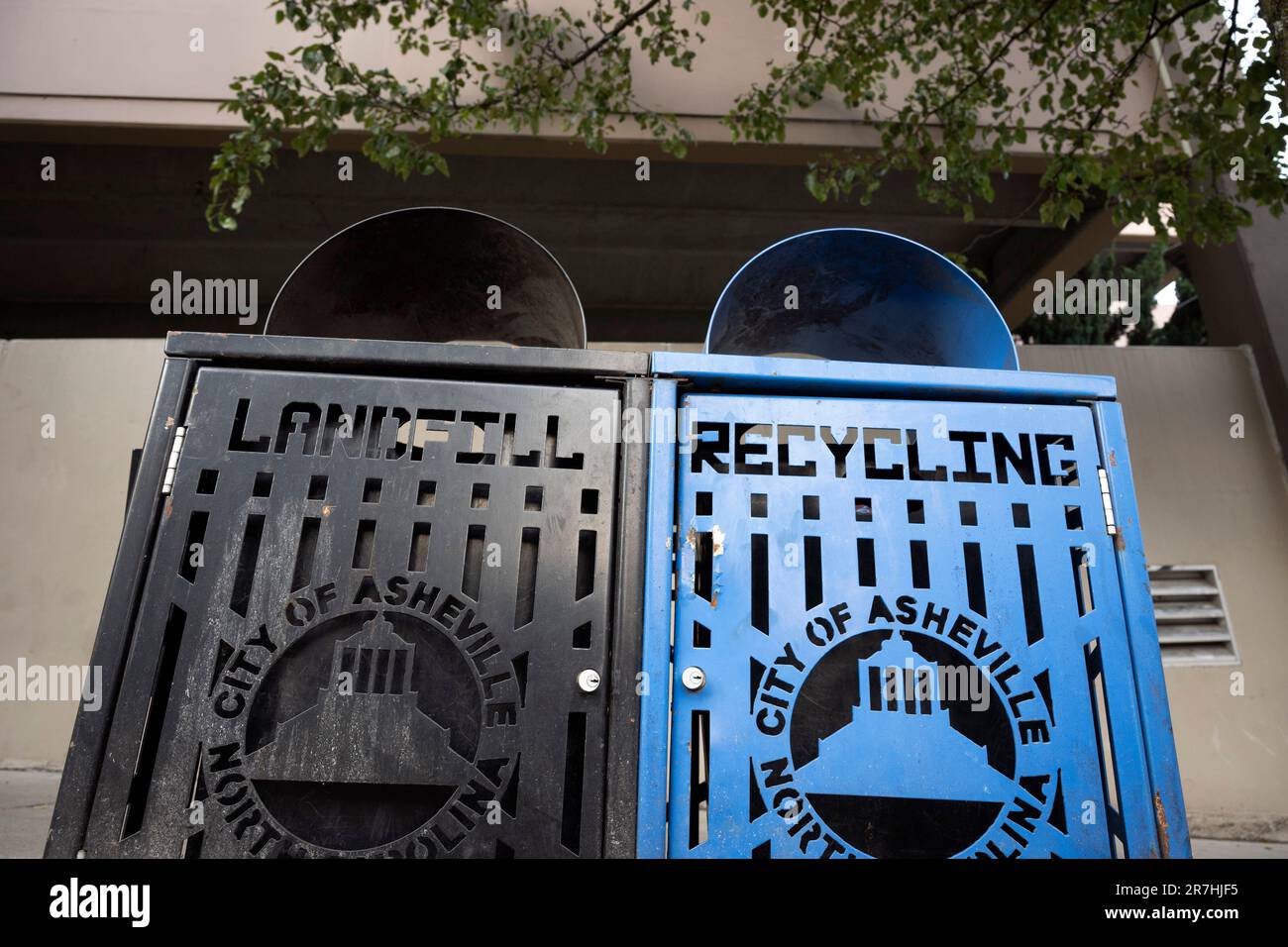 Asheville, North Carolina, USA. 8th June, 2023. Recycling and landfill