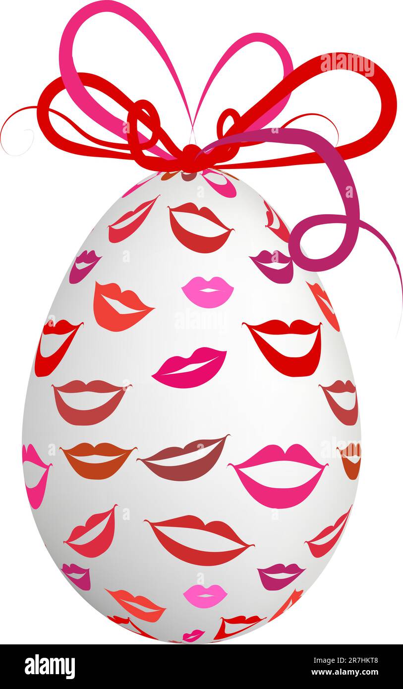 Kissed easter egg for your design Stock Vector