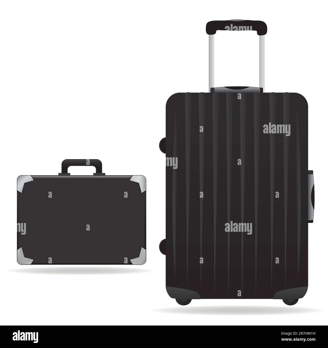Black briefcase and suitcase Stock Vector Image & Art Alamy