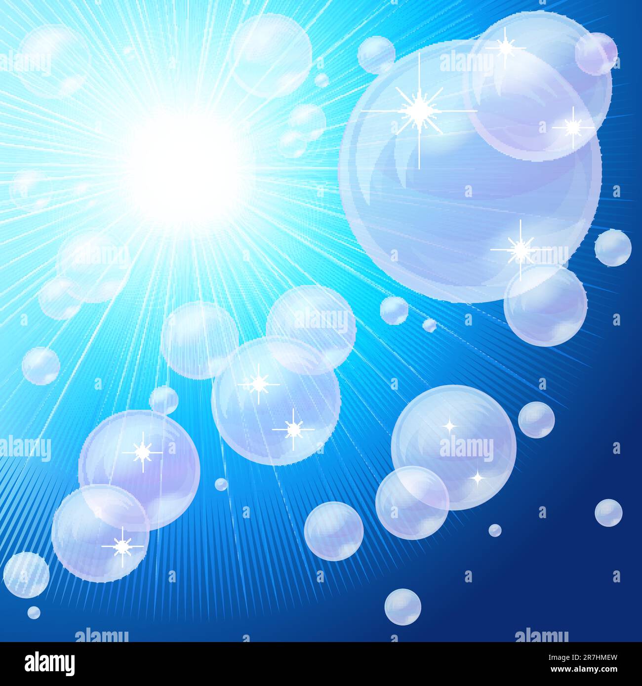 Blue bubbles background, vector image Stock Vector Image & Art - Alamy