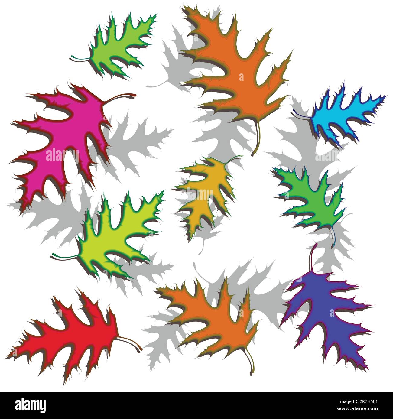 leaves background, abstract vector art illustration Stock Vector Image ...