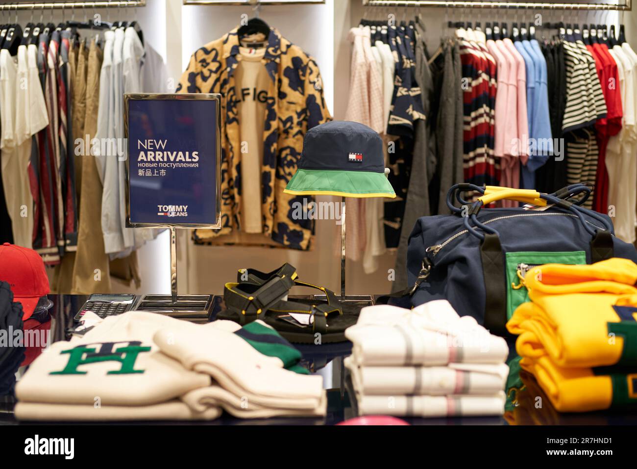 PATTAYA, THAILAND - CIRCA APRIL, 2023: various apparel on display at Tommy  Hilfiger retail store in Central Pattaya (CentralFestival Pattaya Beach) sh  Stock Photo - Alamy