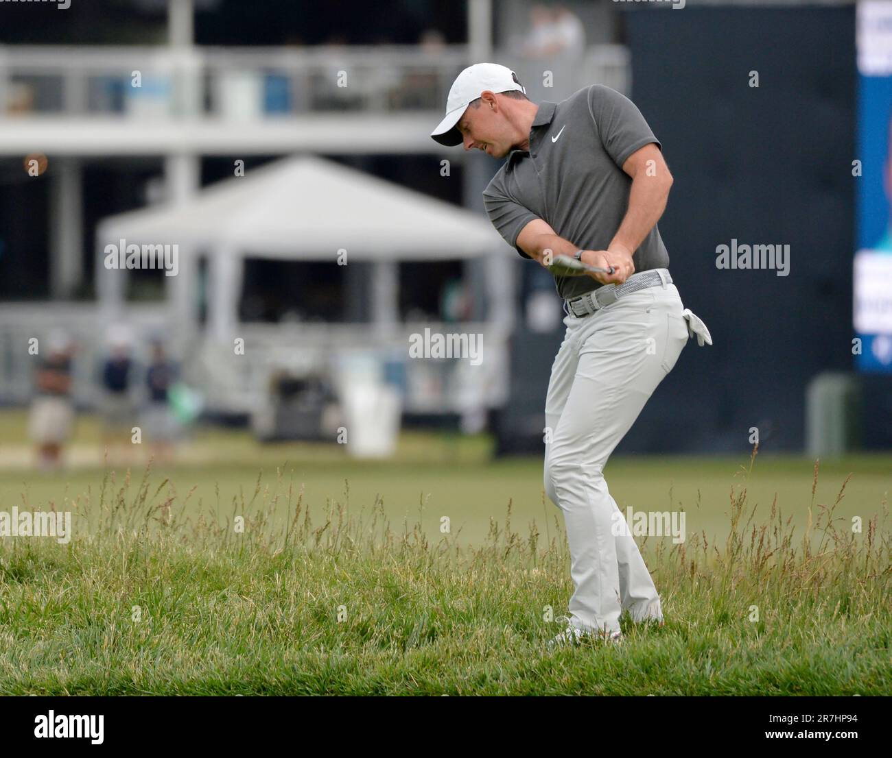 Los Angeles, United States. 15th June, 2023. Rory McIlroy of Northern Ireland swings and misses