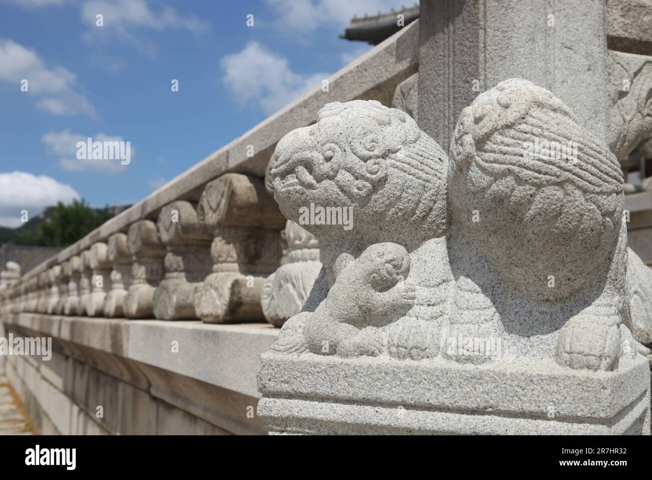 stone statue of Gyeongbokgung Palace, Seoul, Korea Stock Photo Alamy