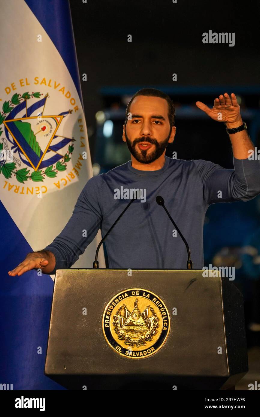 San Salvador, El Salvador. 15th June, 2023. Salvadoran President Nayib