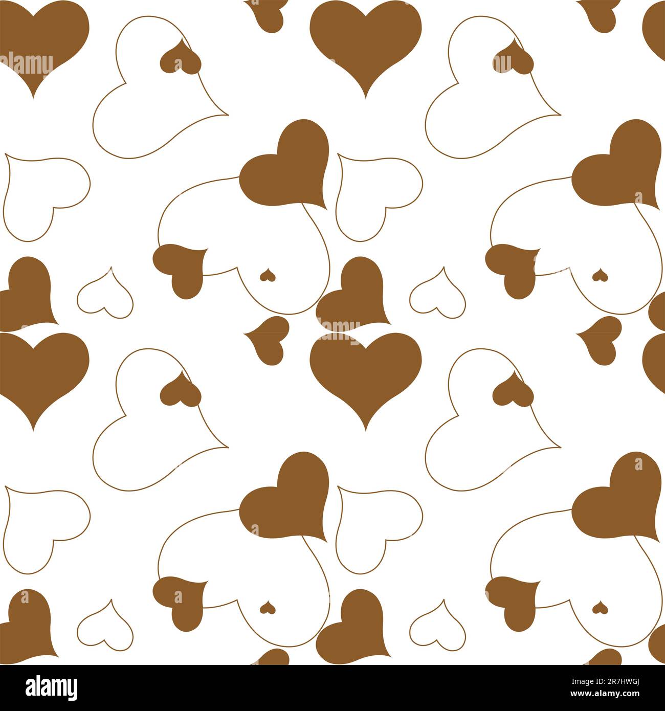 heart brown pattern, vector art illustration Stock Vector Image & Art ...