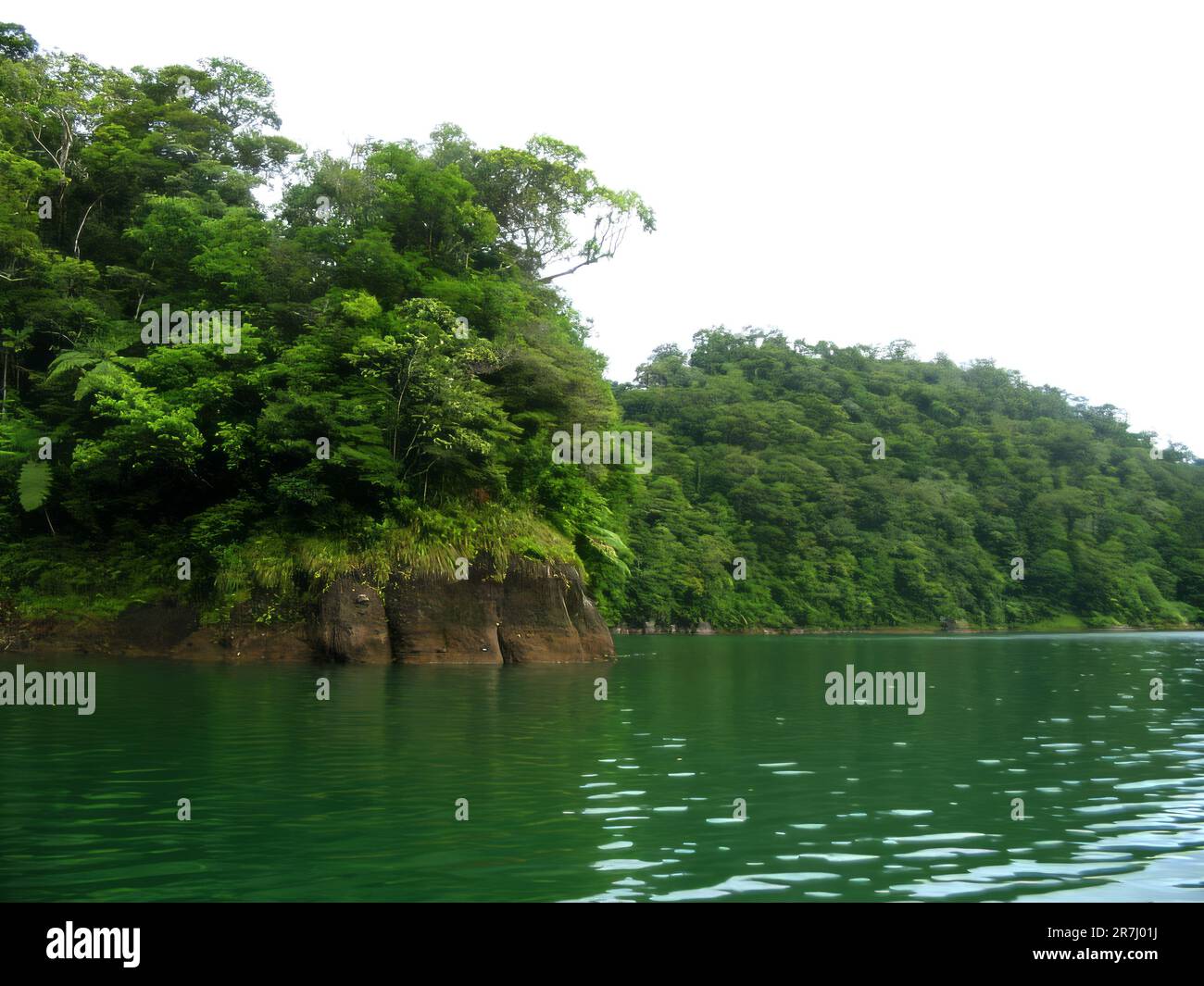 Photo of Balinsasayao Twin Lakes Natural Park surrounding Lake Balinsasayao and Lake Danao in Negros Oriental province, Philippines. Stock Photo