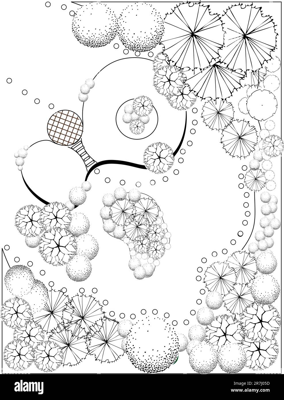 Plan of Landscape and Garden Stock Vector Image & Art - Alamy