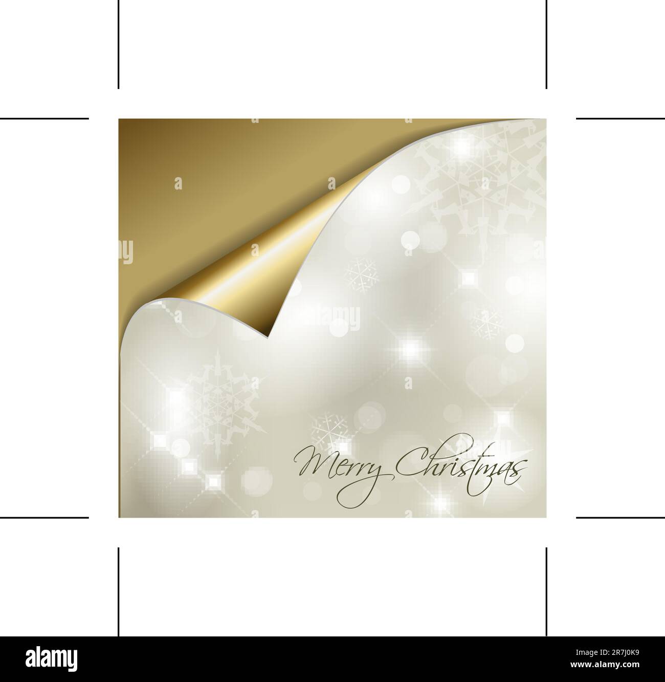 Vector Christmas background with white snowflakes and place for your text Stock Vector