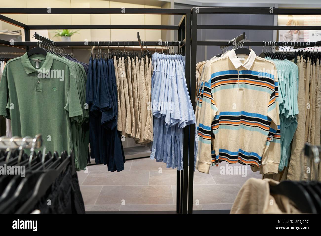 PATTAYA, THAILAND CIRCA APRIL, 2023 interior shot of H and M retail