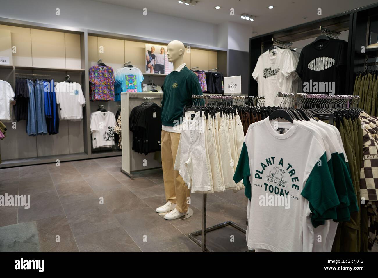 PATTAYA, THAILAND CIRCA APRIL, 2023 interior shot of H and M retail