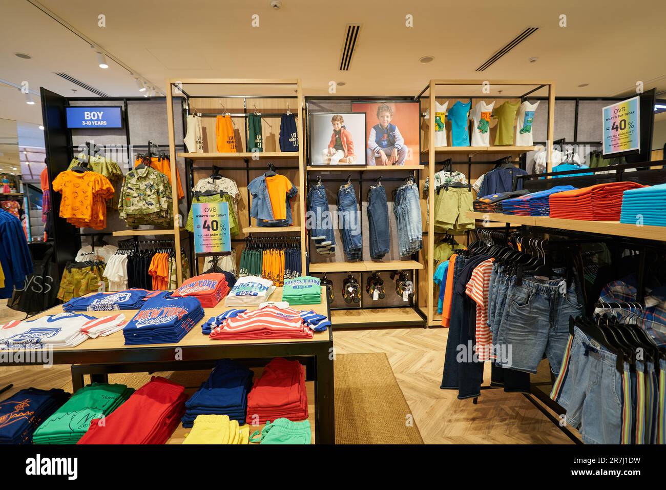 HO CHI MINH CITY, VIETNAM - CIRCA MARCH, 2023: interior shot of OVS ...